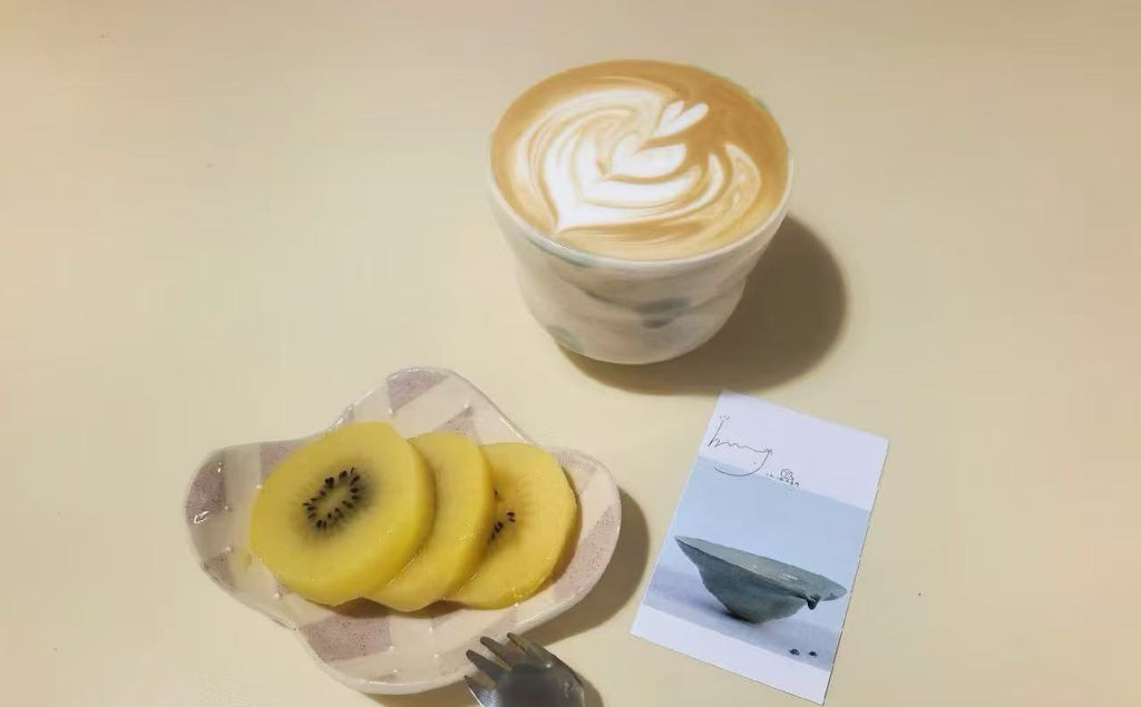 Orii Misty Dot Cup — Handcrafted Ceramic Teacup in Wabi-Sabi Style