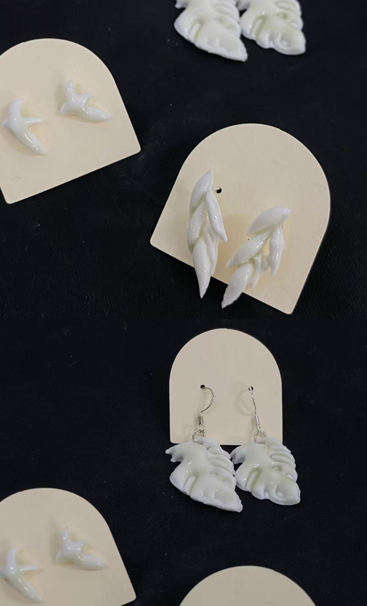 Orii Whisper Glaze Earrings — Handcrafted Porcelain Jewelry