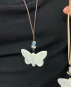 Orii Aurora Butterfly Necklace — Handcrafted Porcelain Pendant