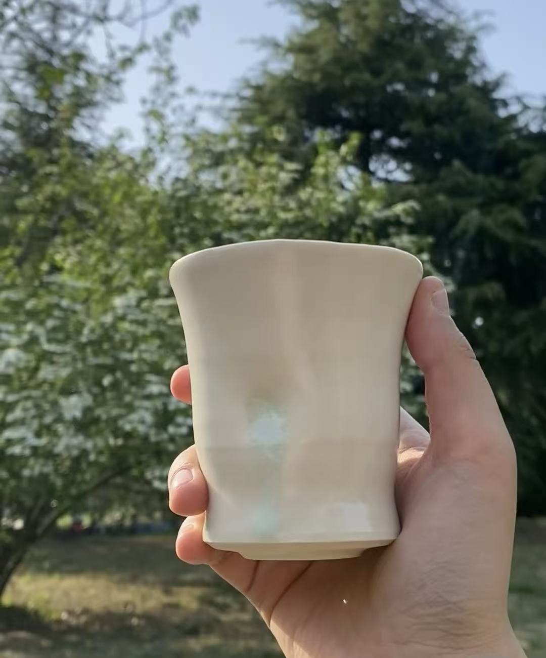 Orii Moonlight Cup — Handcrafted Porcelain Tumbler