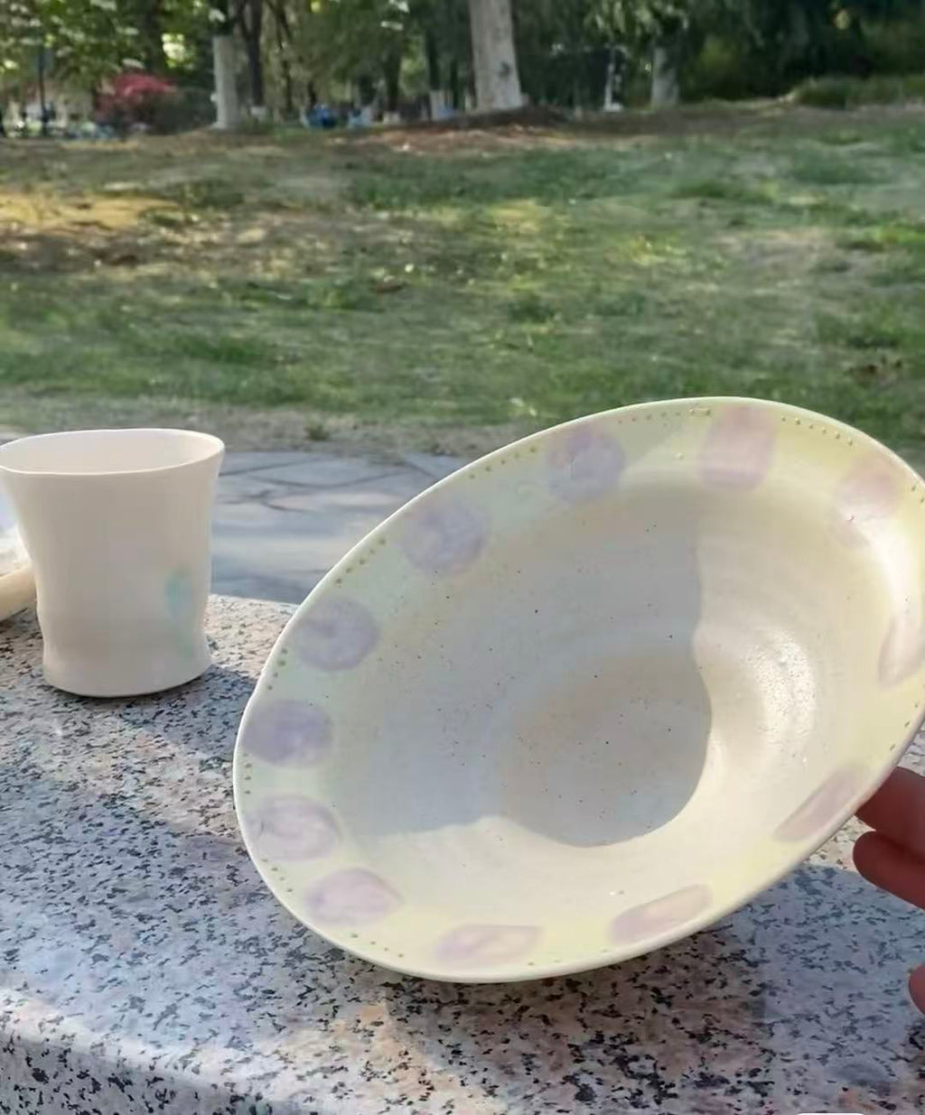 Orii Morning Haze Bowl — Handcrafted Ceramic Bowl with Lavender Mist Glaze