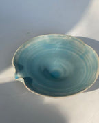 Orii Azure Ripple Bowl — Handcrafted Ceramic Bowl in Ocean Glaze