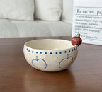 Orii Apple Hand-Painted Stoneware Bowl – Cereal & Yogurt