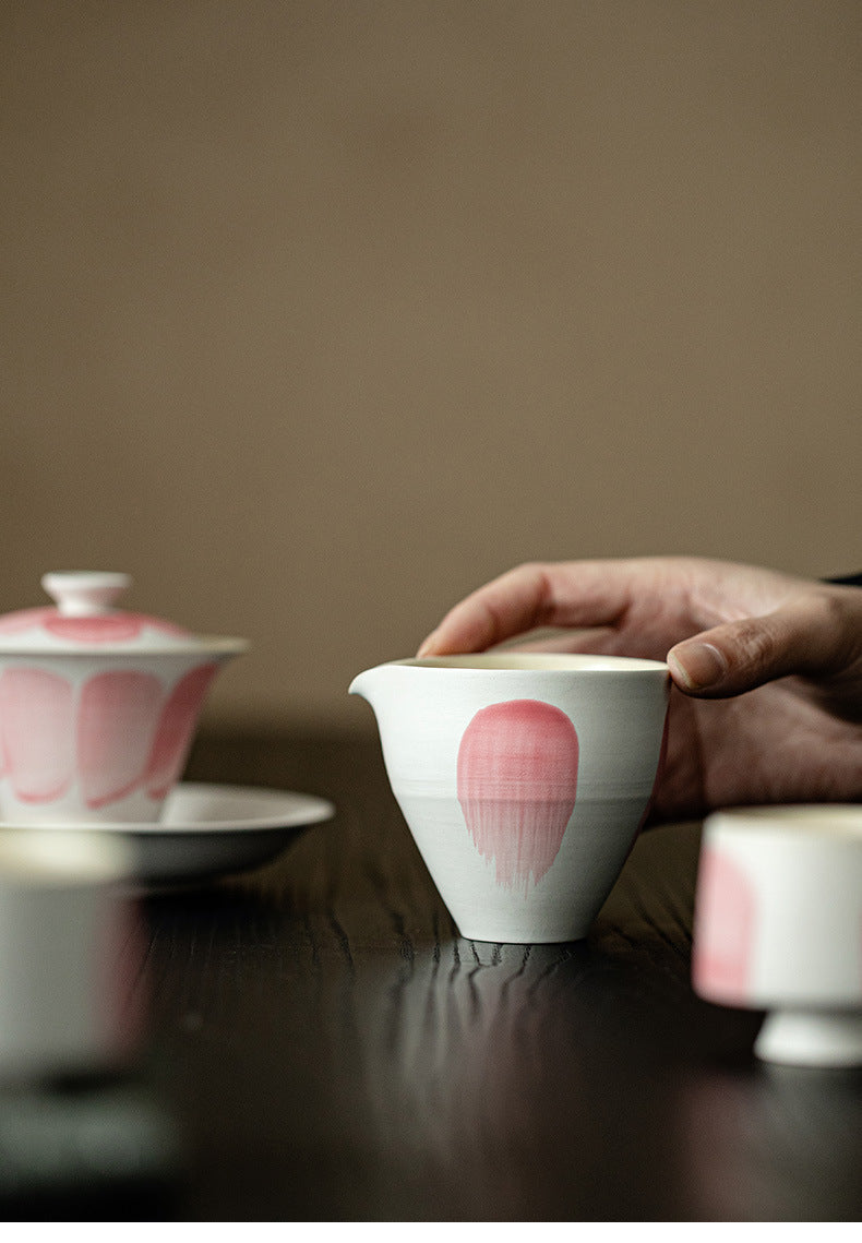 Orii Powder-Glazed Fair Cup Hand-Thrown Ceramic Pitcher · Wabi-Sabi Style