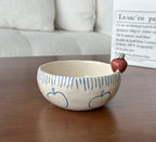 Orii Apple Hand-Painted Stoneware Bowl – Cereal & Yogurt