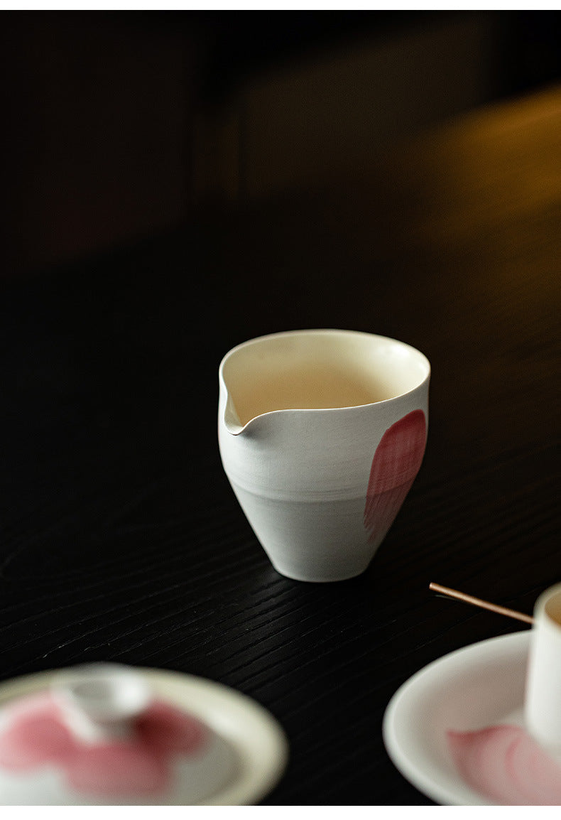 Orii Powder-Glazed Fair Cup Hand-Thrown Ceramic Pitcher · Wabi-Sabi Style