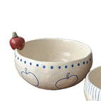 Orii Apple Hand-Painted Stoneware Bowl – Cereal & Yogurt