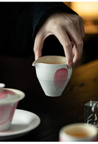 Orii Powder-Glazed Fair Cup Hand-Thrown Ceramic Pitcher · Wabi-Sabi Style