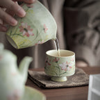 Orii Hand-Painted Daisy Porcelain Footed Teacup