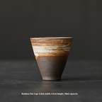 Orii Wabi-Sabi Stoneware Master Tasting Cup - Bamboo Hat Cup