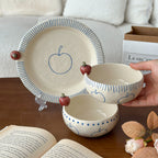 Orii Apple Hand-Painted Stoneware Bowl – Cereal & Yogurt